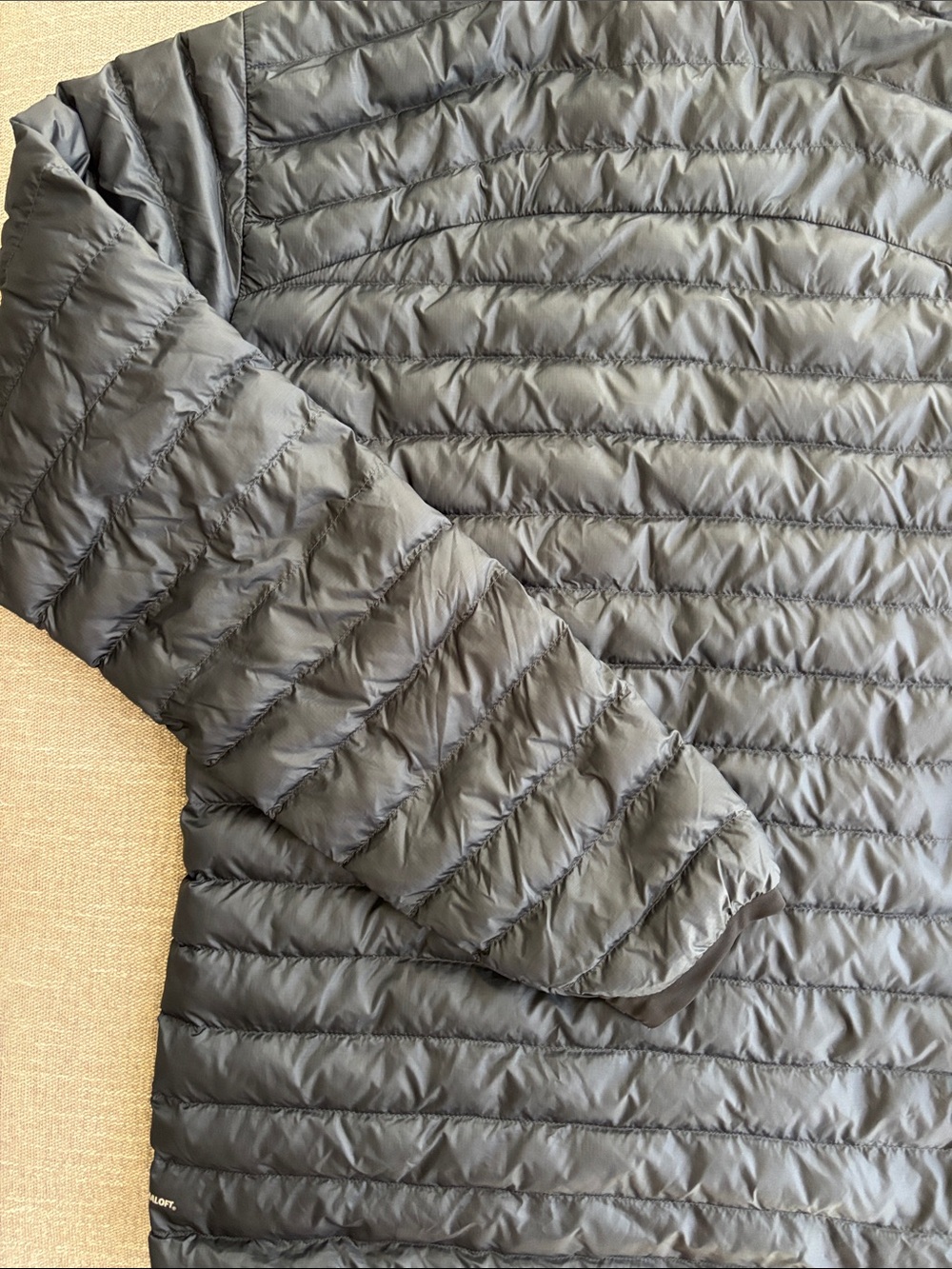 Rab Men's Lightweight Grey Packable Jacket with Orange Accents - Picture 10 of 10
